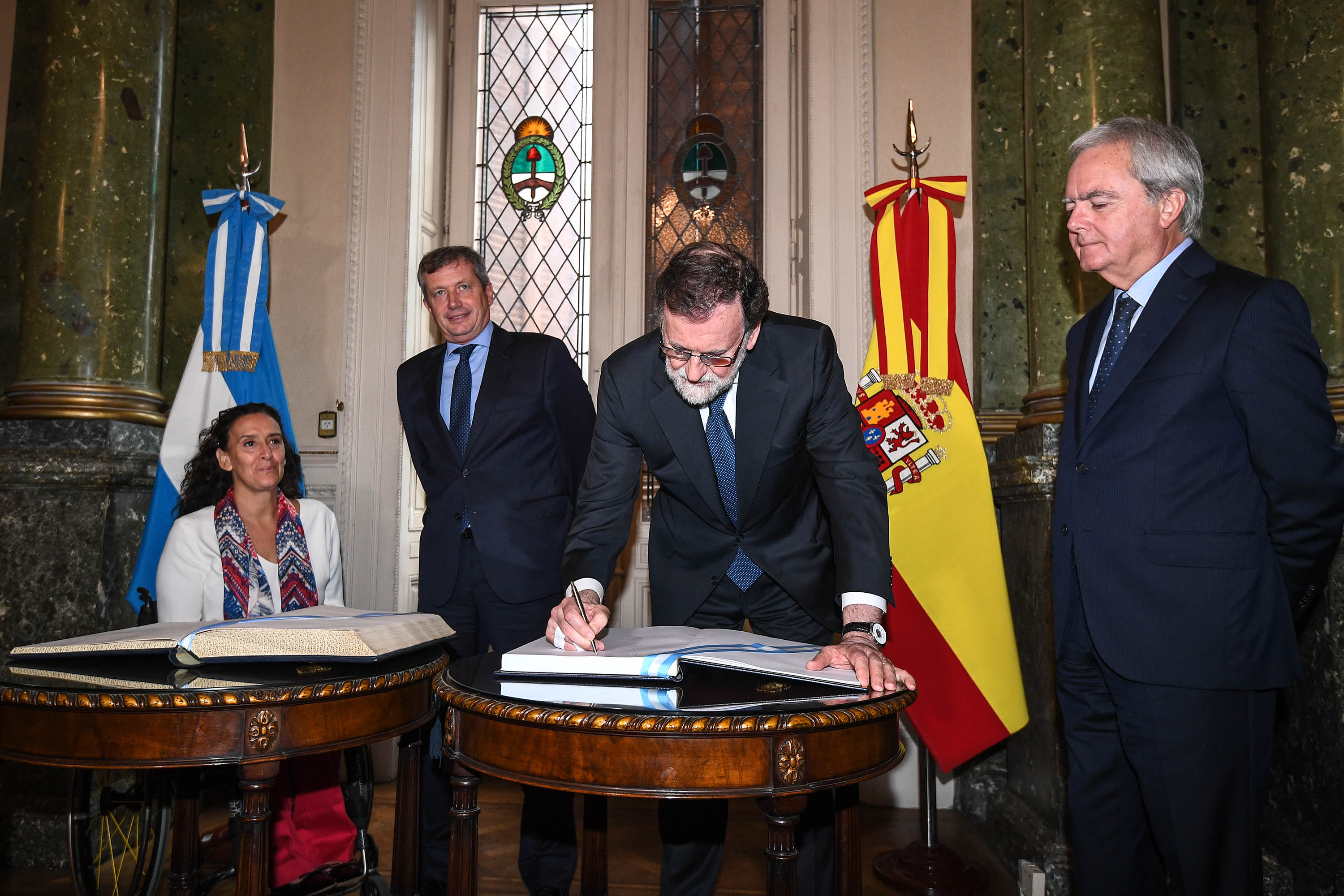 El presidente de España, Mariano Rajoy junto a la 